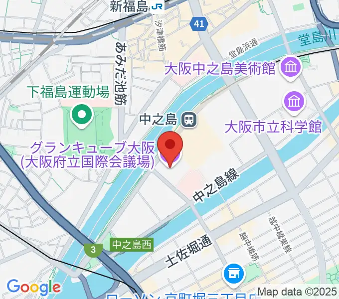 グランキューブ大阪の地図
