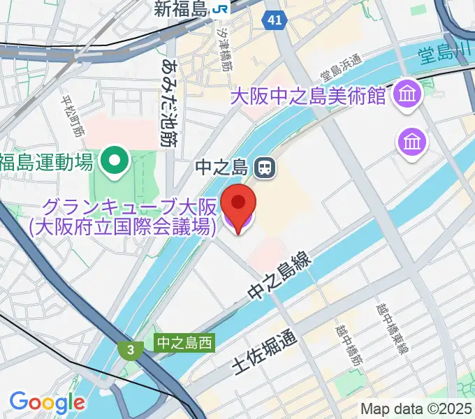グランキューブ大阪の地図