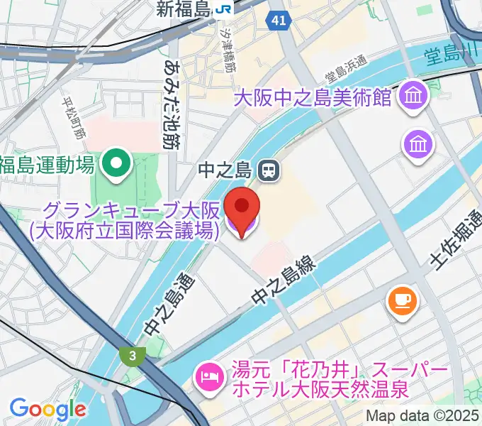 グランキューブ大阪の地図