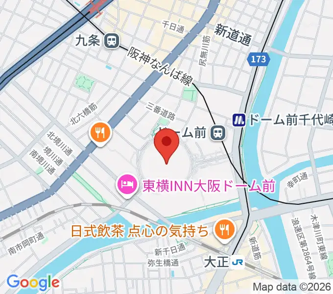 京セラドーム大阪の地図