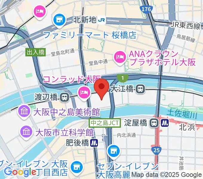 フェスティバルホールの地図
