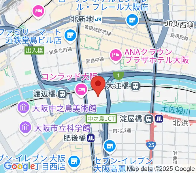 フェスティバルホールの地図