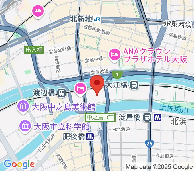フェスティバルホールの地図