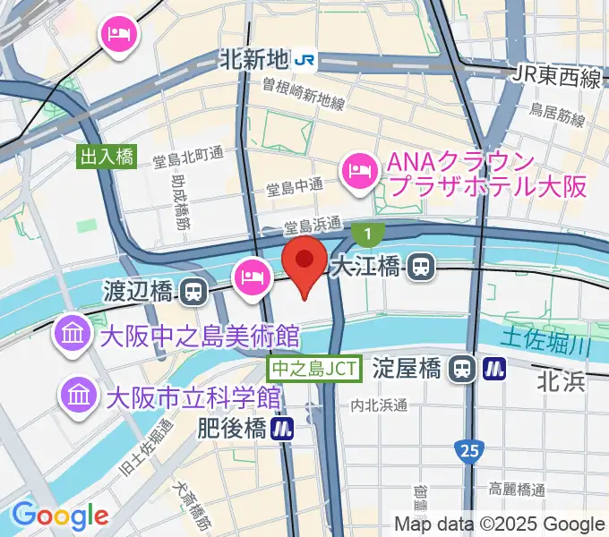 フェスティバルホールの地図