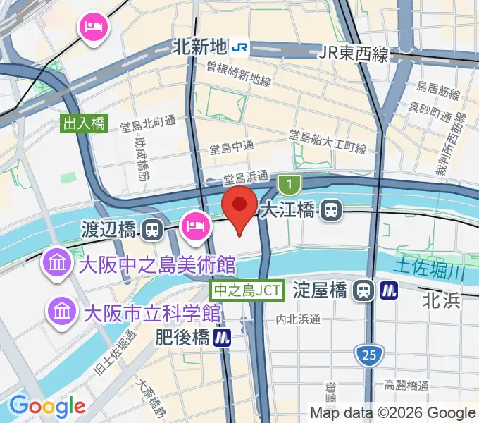 フェスティバルホールの地図