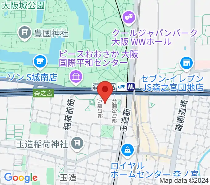 森ノ宮ピロティホールの地図