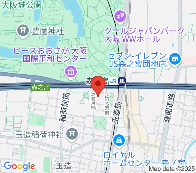 森ノ宮ピロティホールの地図