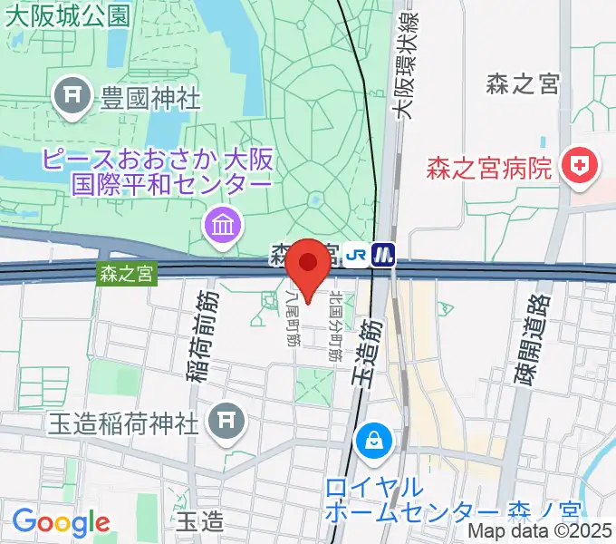 森ノ宮ピロティホールの地図