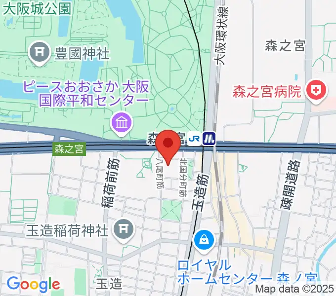 森ノ宮ピロティホールの地図