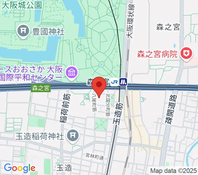森ノ宮ピロティホールの地図