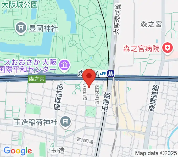 森ノ宮ピロティホールの地図