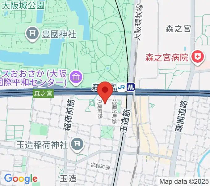 森ノ宮ピロティホールの地図