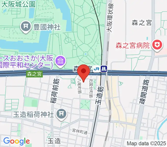 森ノ宮ピロティホールの地図