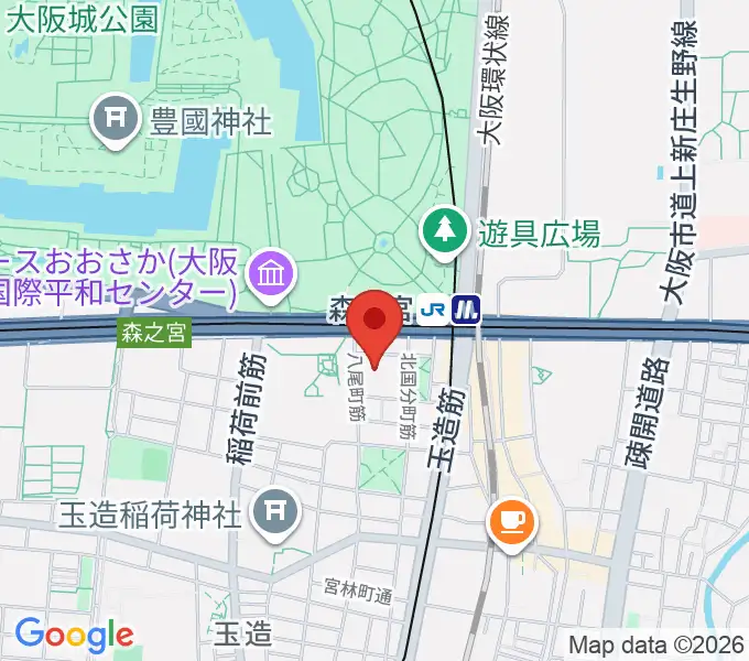 森ノ宮ピロティホールの地図