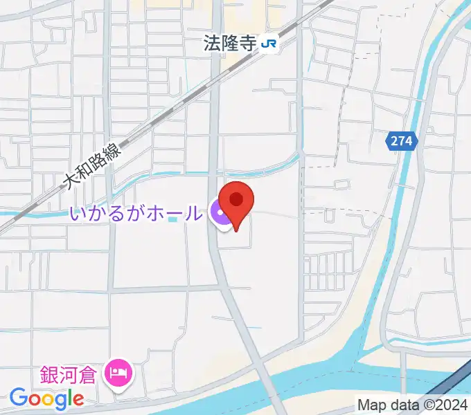 いかるがホールの地図