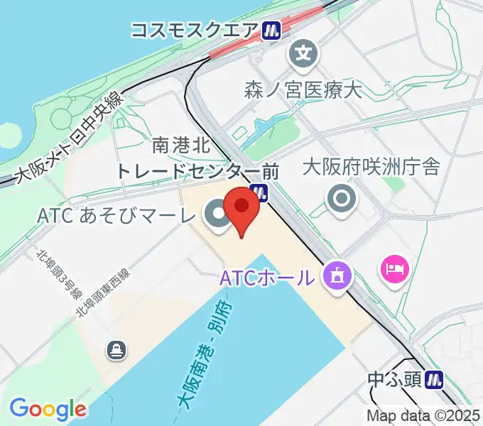 南港サンセットホールの地図