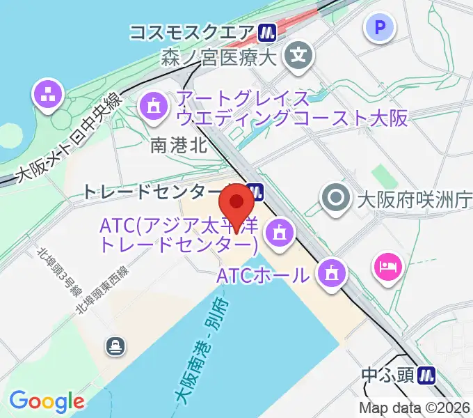 南港サンセットホールの地図
