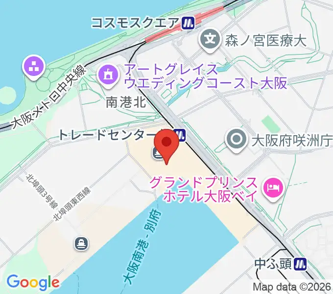 南港サンセットホールの地図