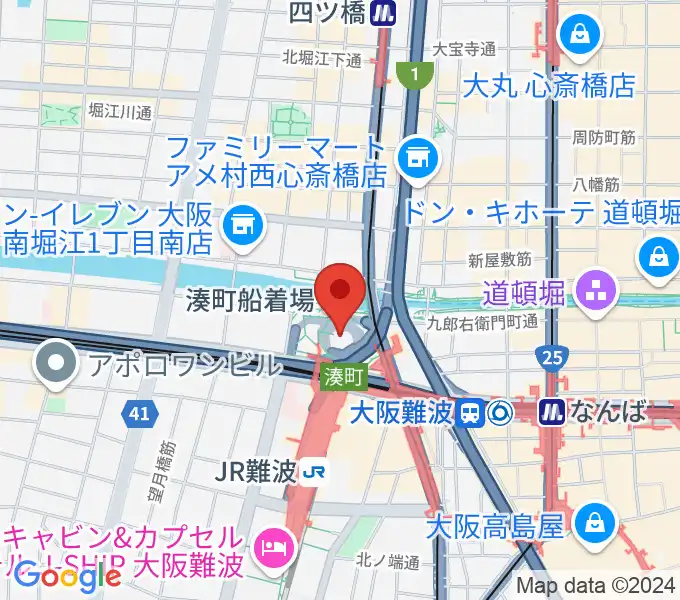 なんばハッチの地図