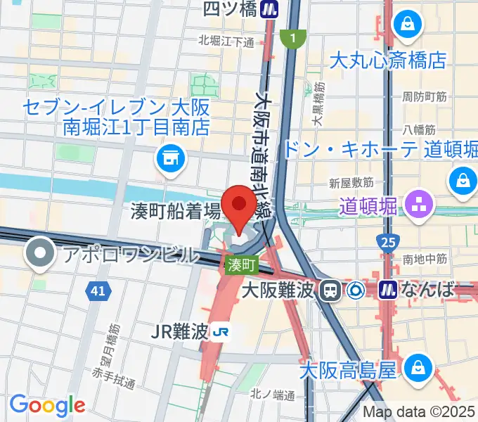 なんばハッチの地図