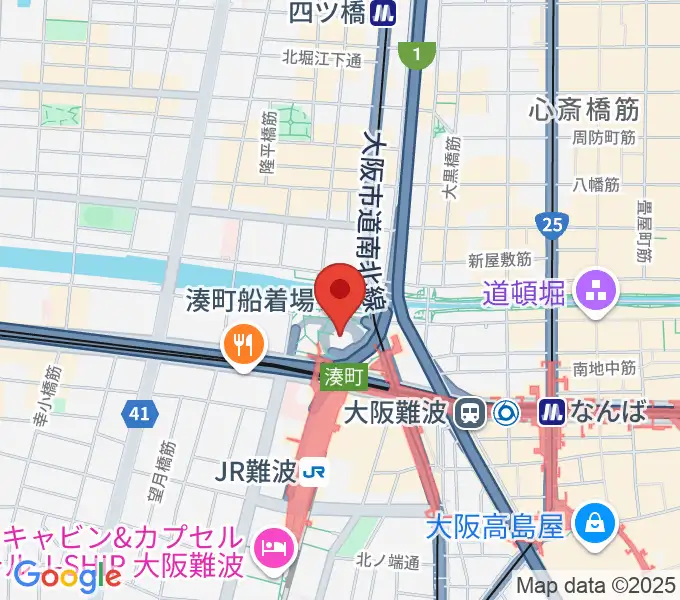 なんばハッチの地図