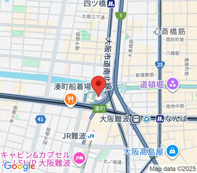 なんばハッチの地図