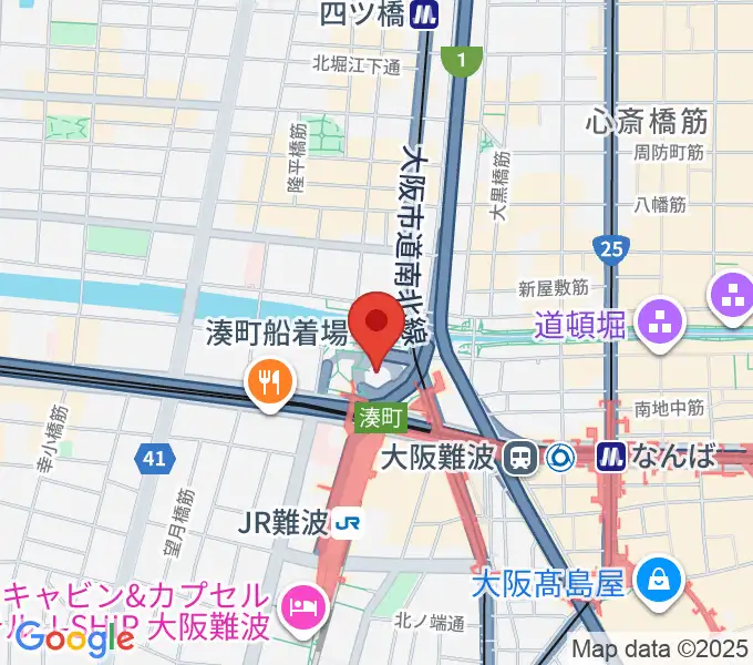なんばハッチの地図