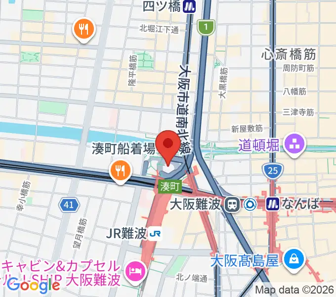 なんばハッチの地図
