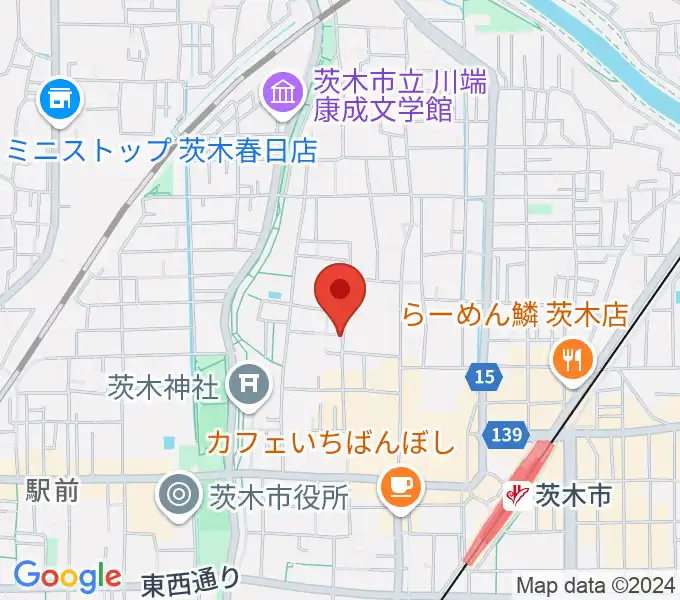 かわかみ音楽教室 茨木教室の地図