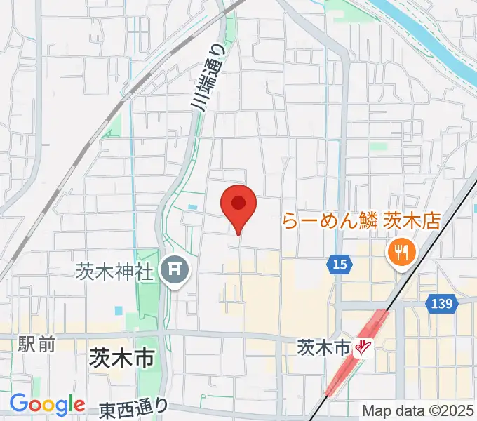 かわかみ音楽教室 茨木教室の地図
