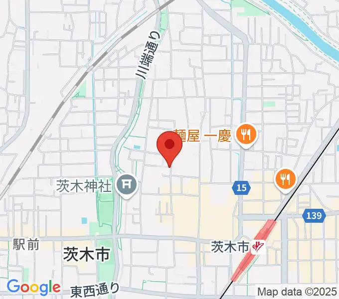 かわかみ音楽教室 茨木教室の地図