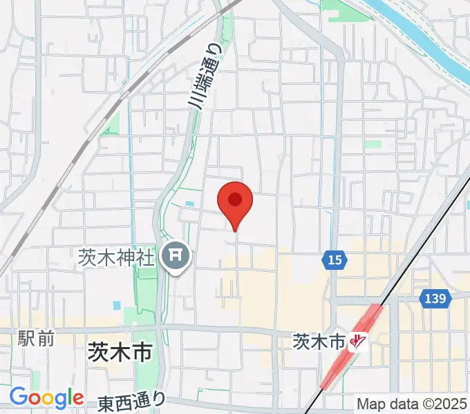 かわかみ音楽教室 茨木教室の地図