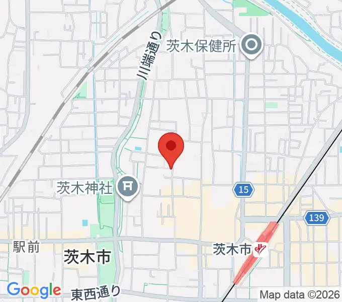 かわかみ音楽教室 茨木教室の地図