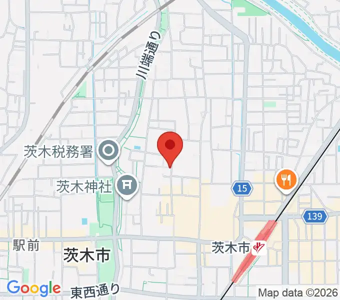 かわかみ音楽教室 茨木教室の地図