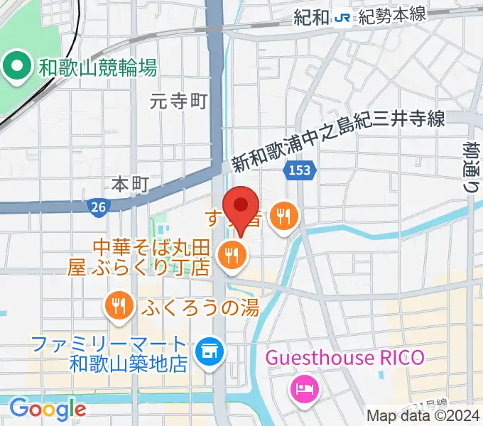 和歌山CLUB GATEの地図