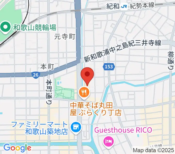 和歌山CLUB GATEの地図