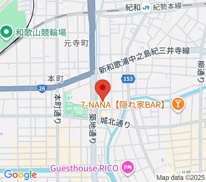 和歌山CLUB GATEの地図