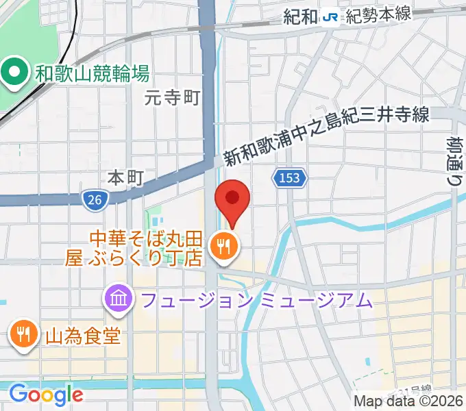 和歌山CLUB GATEの地図