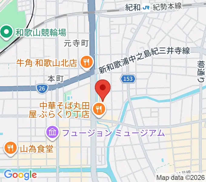 和歌山CLUB GATEの地図