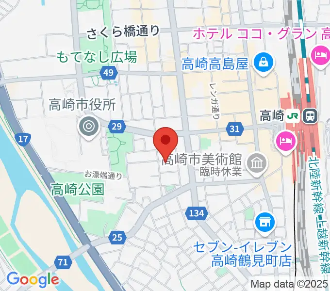 高崎TRUST55の地図