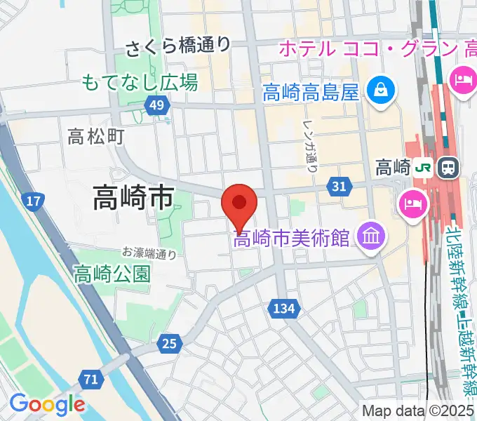 高崎TRUST55の地図