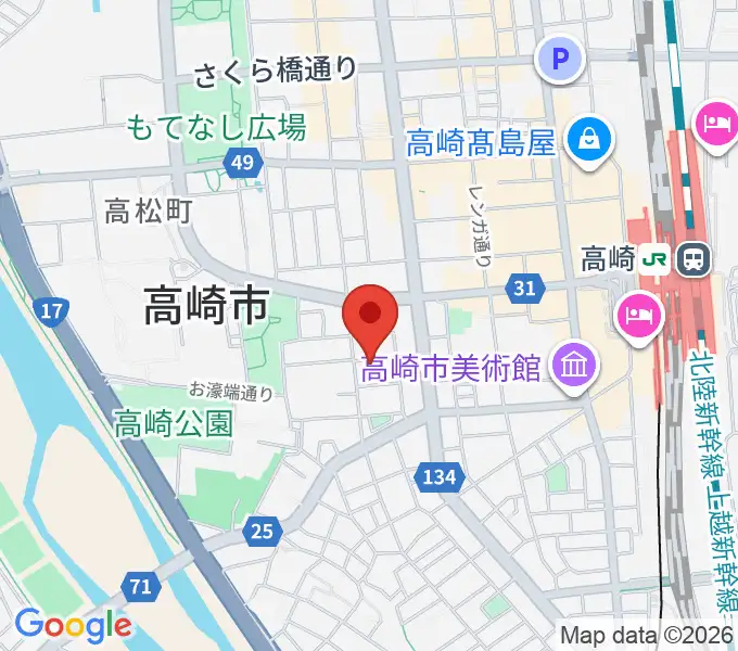 高崎TRUST55の地図
