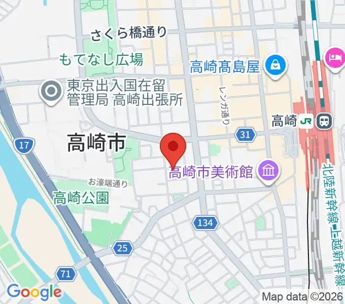 高崎TRUST55の地図