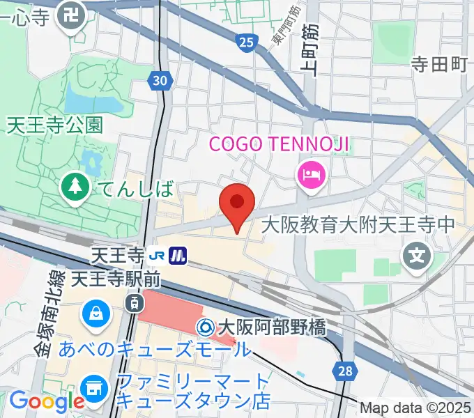 ワンリバーギター＆ボーカルスクールの地図