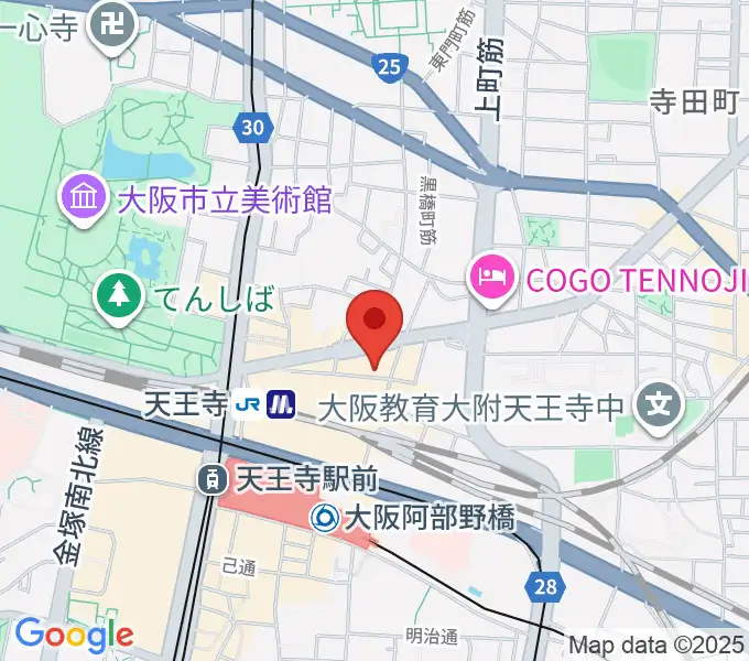 ワンリバーギター＆ボーカルスクールの地図