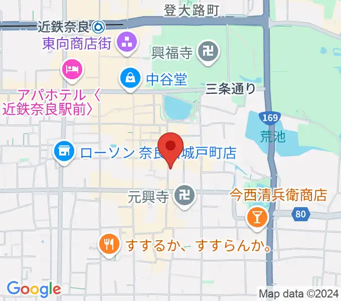 ブルーノートならまちの地図