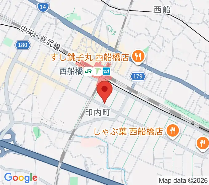 スタジオサン西船橋店の地図