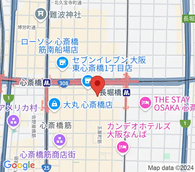 心斎橋CLUB STOMPの地図