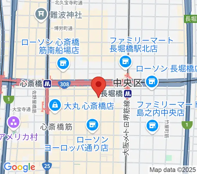 心斎橋CLUB STOMPの地図