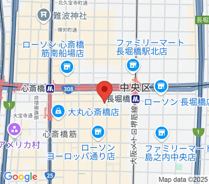 心斎橋CLUB STOMPの地図